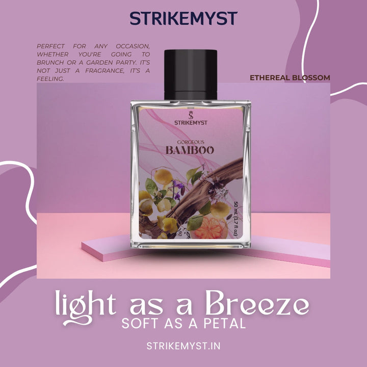 Strikemyst Gorgeous Bamboo Perfume – Floral Citrus Eau de Parfum for Women (50 mL)