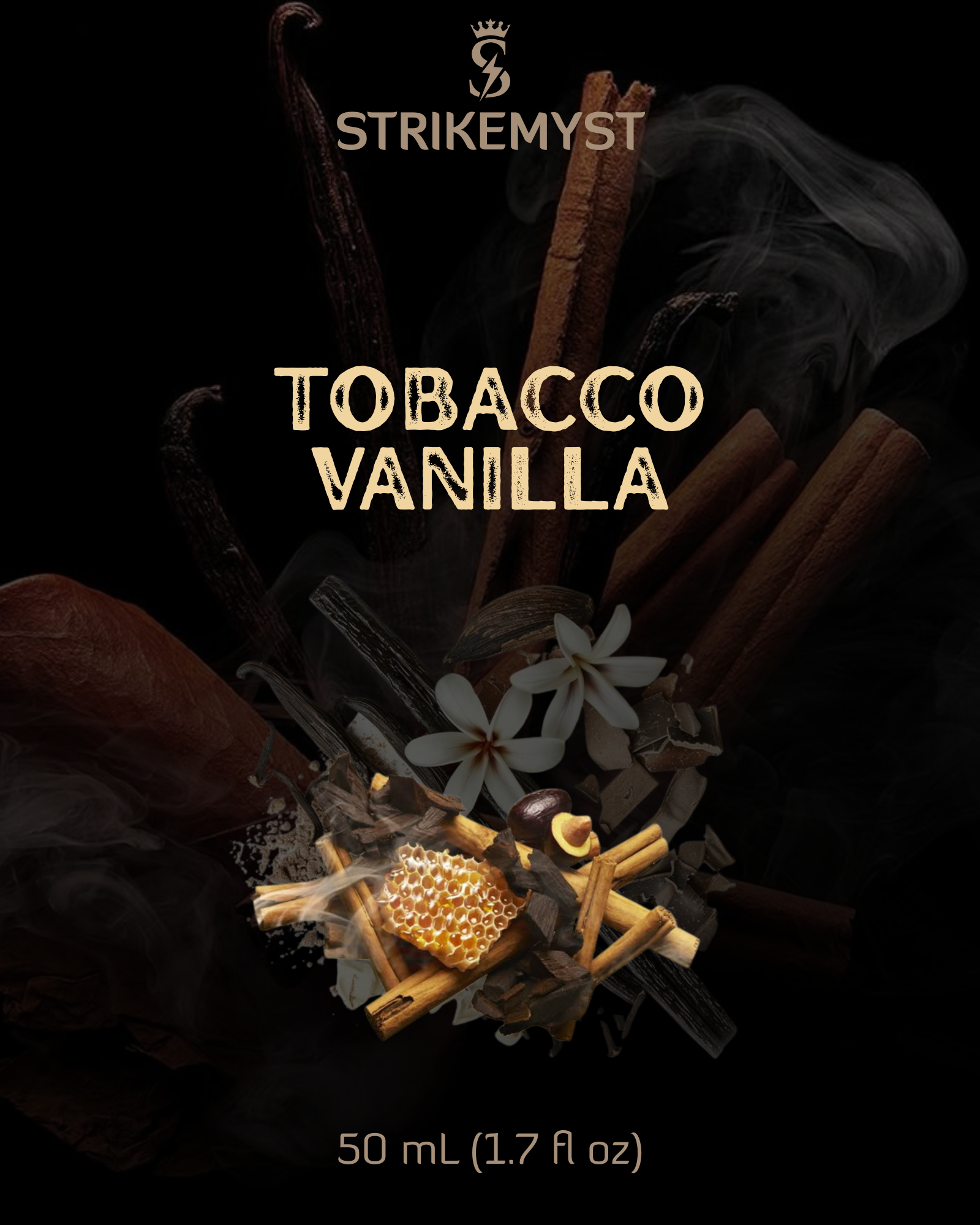 Strikemyst Tobacco Vanilla Perfume – Unisex Luxury Eau de Parfum (50 mL)