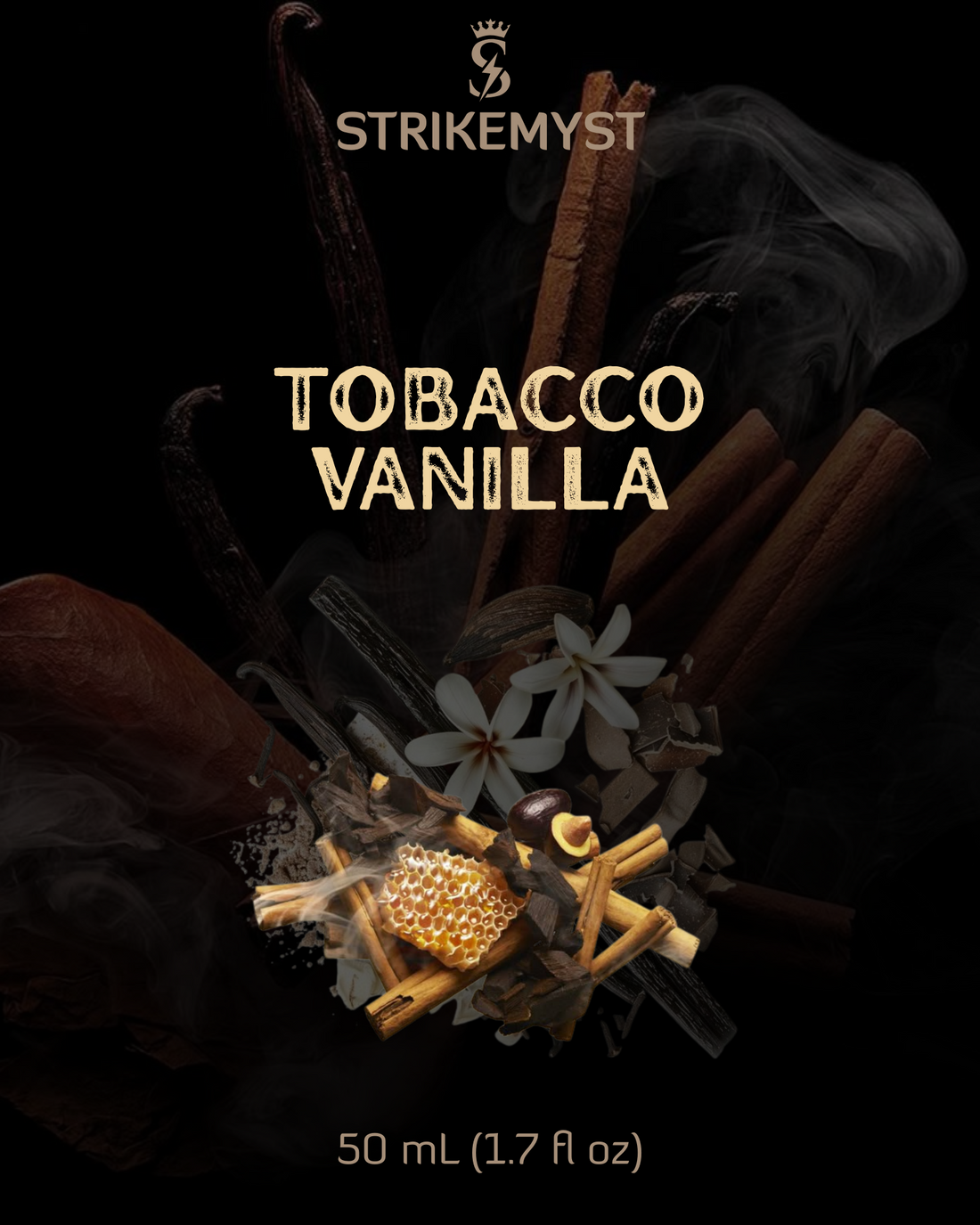 Strikemyst Tobacco Vanilla Perfume – Unisex Luxury Eau de Parfum (50 mL)