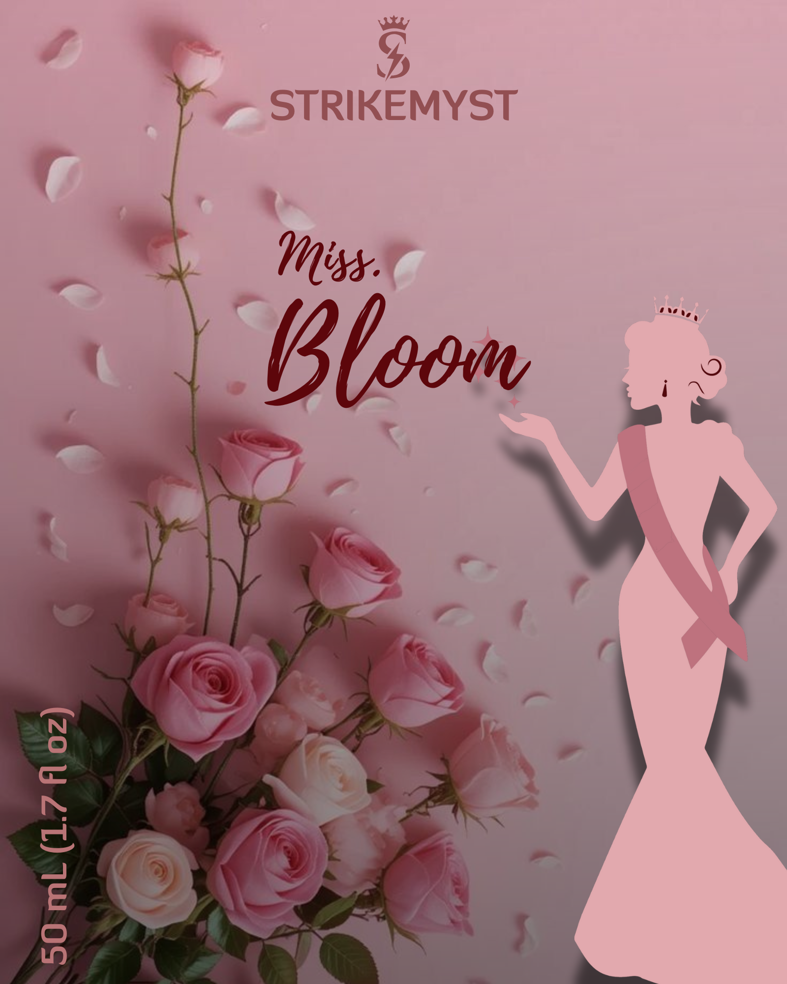 Miss. Bloom – Floral Rose Eau De Parfum for Women (50ml) | STRIKEMYST