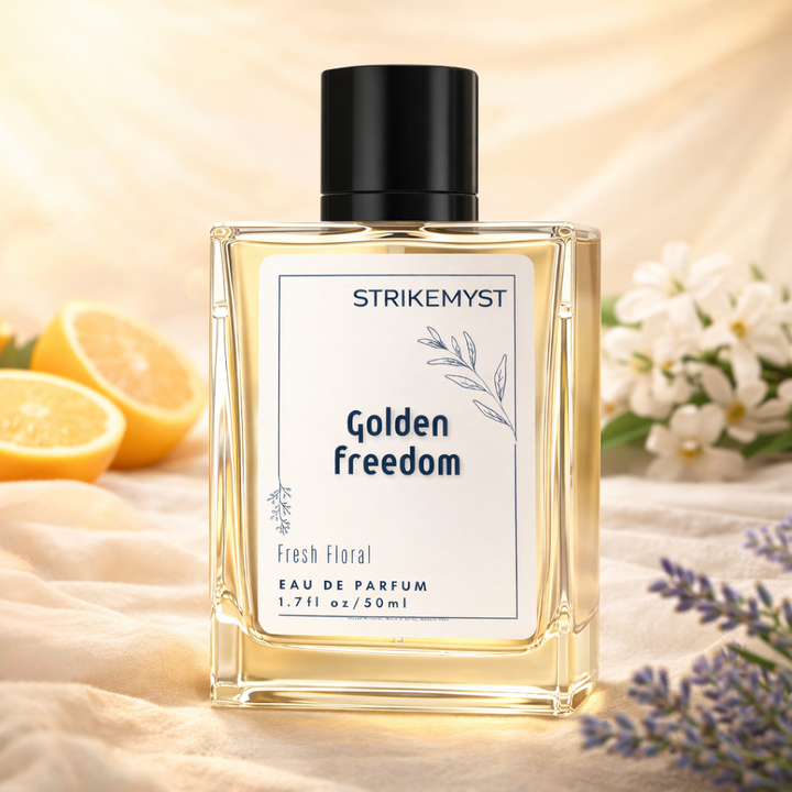 Golden Freedom – Eau de Parfum for Women | Fresh Citrus, White Florals & Soft Amber