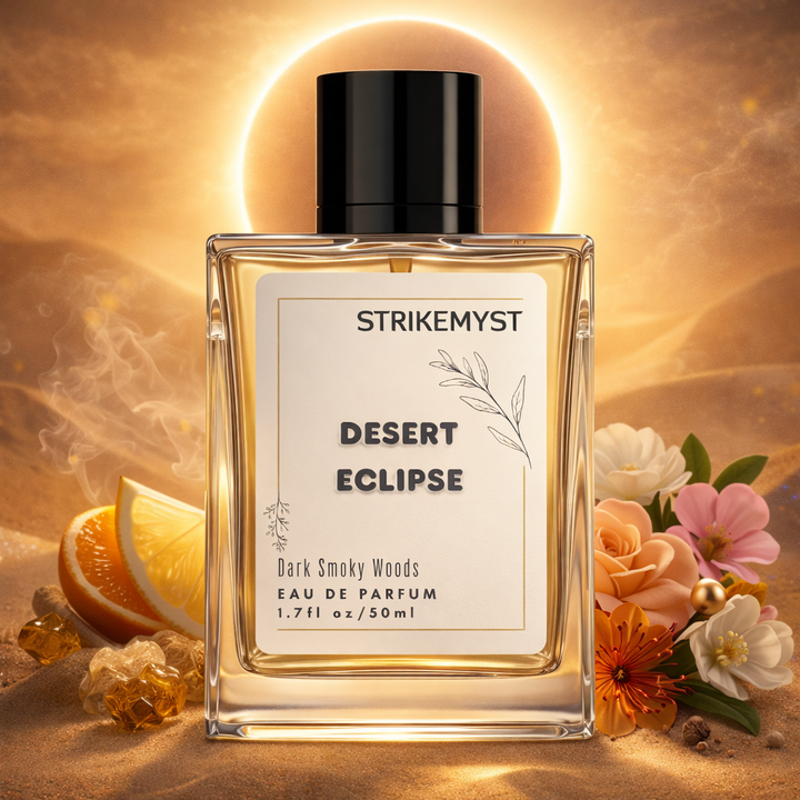 Desert Eclipse – Eau de Parfum (Unisex) | Dark Oud, Smoked Rose & Ambered Spice
