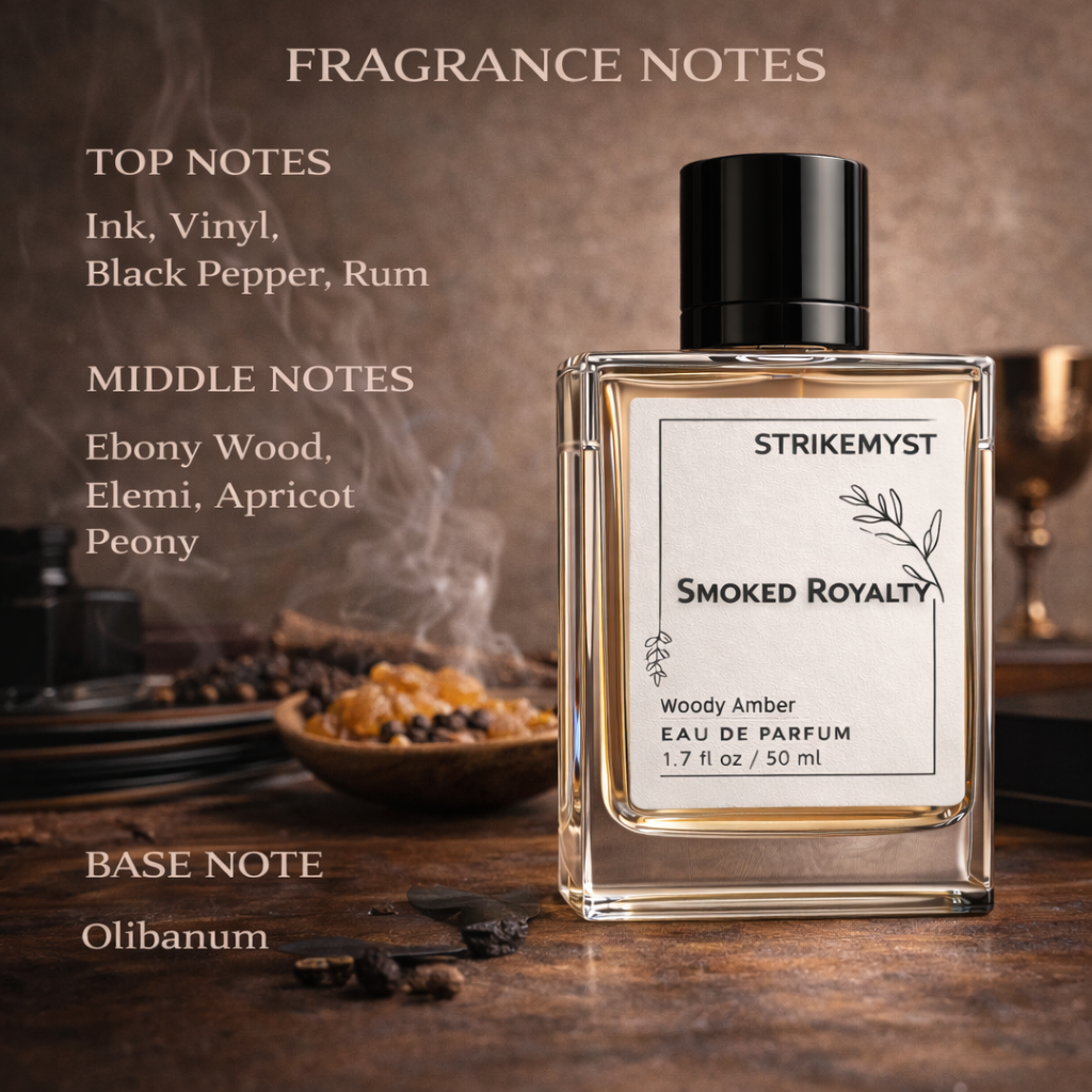 Smoked Royalty – Eau de Parfum (Unisex) | Inky Smoke, Dark Woods & Sacred Resin