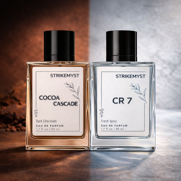 Chocolate & CR7 – Eau de Parfum Duo | Gourmand Warmth & Fresh Spicy Energy