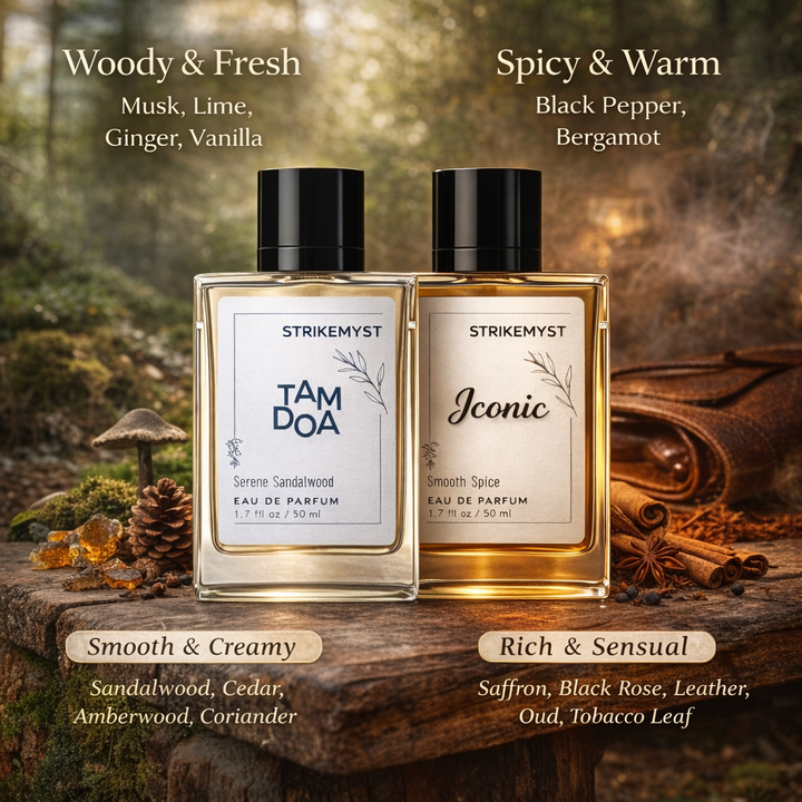 SRK Combo – Eau de Parfum Duo | Serene Woods & Bold Spiced Oud